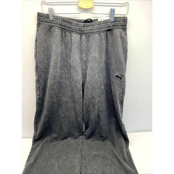PUMA Future Archive Oversized Fit Mens Black Distressed Casual Pant Cotton SZ M - Picture 1 of 8